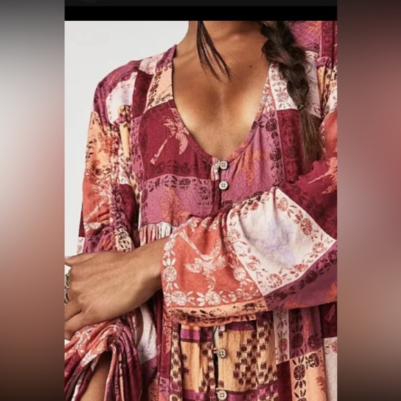 Free People NWT Size small Ibiza Getaway Maxi Top Duster - Picture 2 of 7